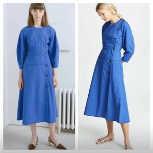 Rejina Pyo / Michaela Maxi Dress blue button XS